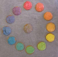 Sample result of Edible Color Wheel Lesson.
